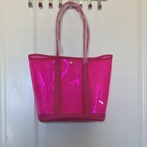 Pink Transparent Tote Bag